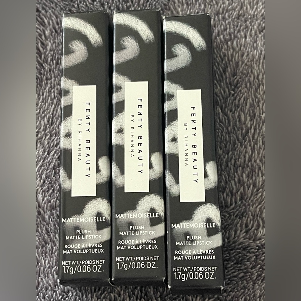 *RARE* Fenty Beauty Mattemoiselle Trio Plush Matte Lipstick Set - Picture 3 of 5